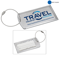 Brushed Metal Luggage Bag Tag